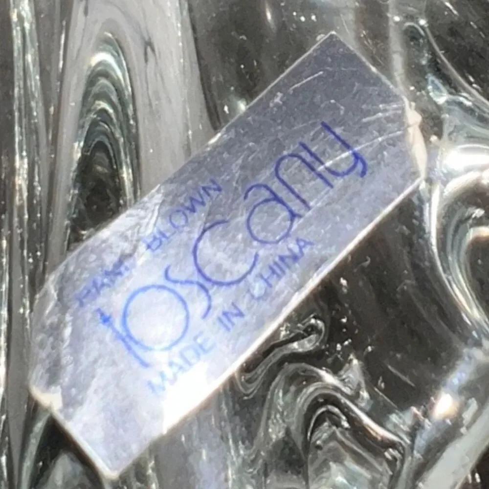Vintage Toscany Blown Glass Collection Crystal Bride Basket
